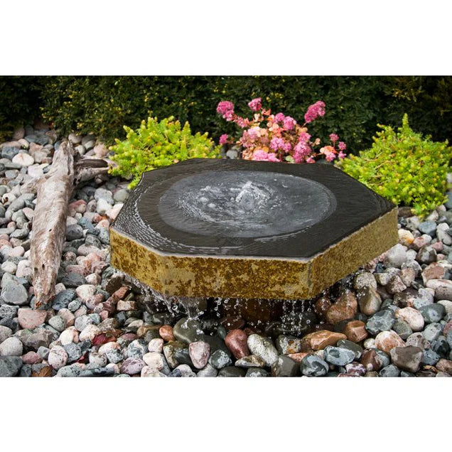 Basalt Bird Bath Fountain Kit - Complete Fountain Kit
