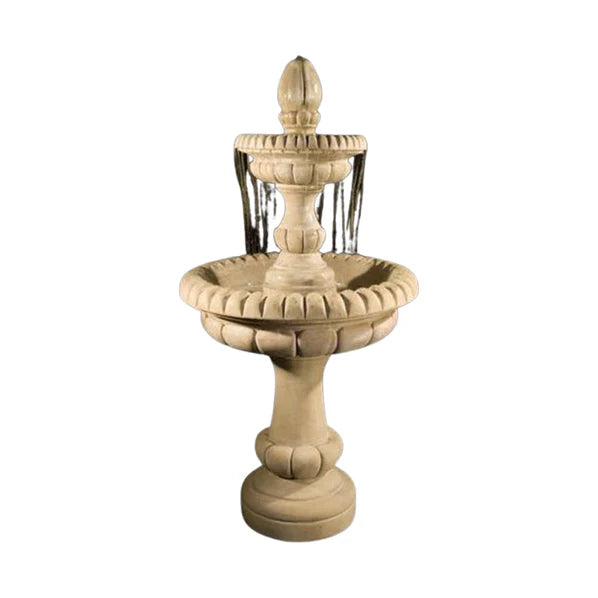 Fiore Stone Pioggia 2 Tier Fountain Cast Stone
