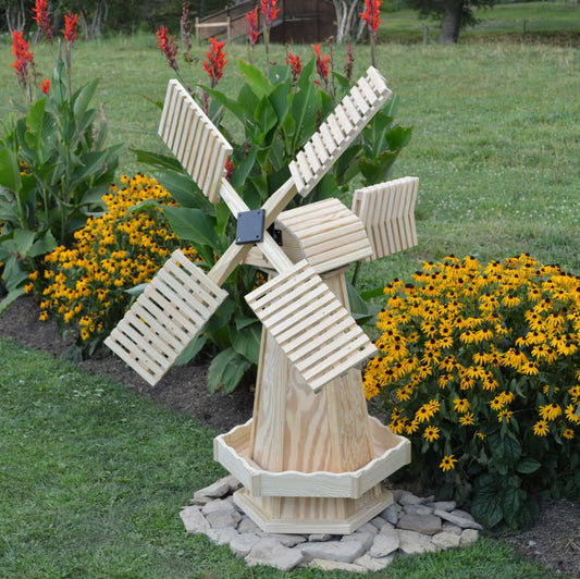 Medium Wooden Dutch Decorative Wooden Windmill 40"