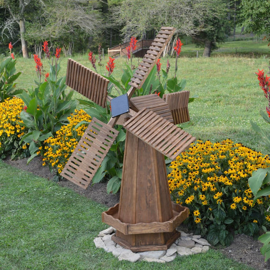 Large Wooden Dutch Decorative Wooden Windmill 50"