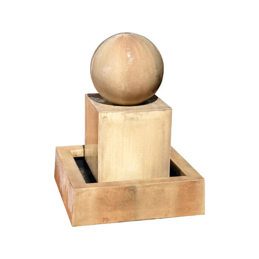 GIST Block Fountain with Ball - Concrete