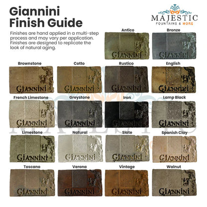 Gianni Garden Fountain - Appia Antica Lion Head Concrete Outdoor Courtyard Fountain