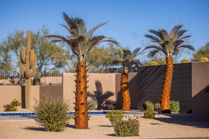 Large Outdoor Metal Paradise Palm Tree