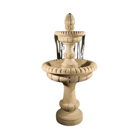 Fiore Stone Pioggia 2 Tier Fountain Cast Stone